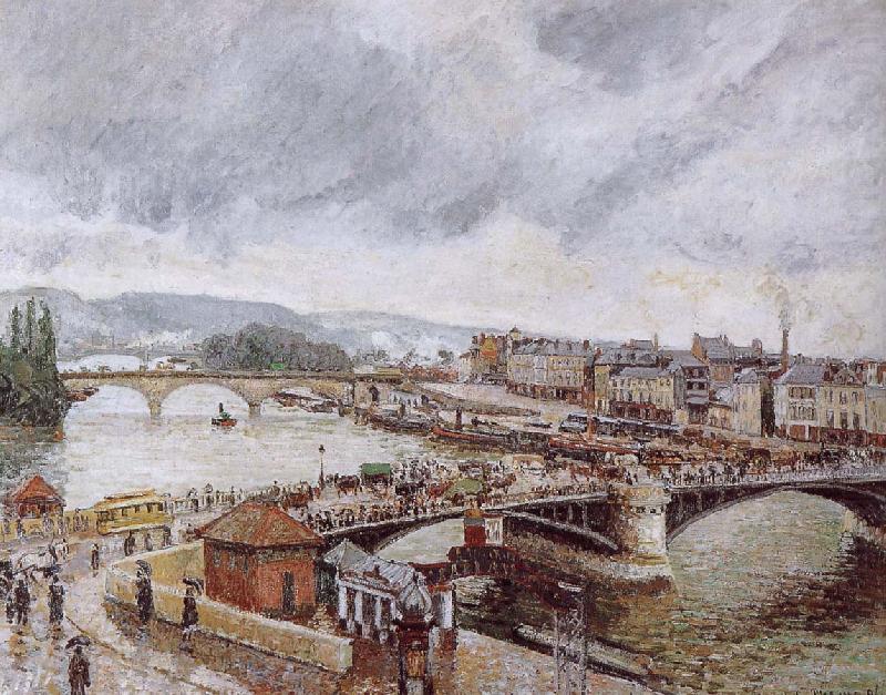 Rain Bridge, Camille Pissarro